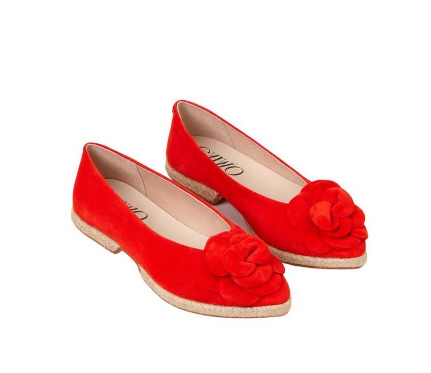 Zapatos planos rojos de Gaimo