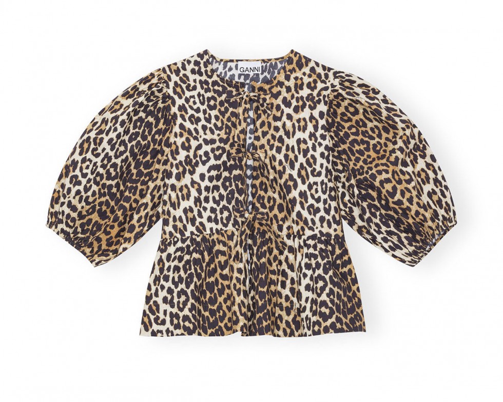 Blusa de leopardo de Ganni